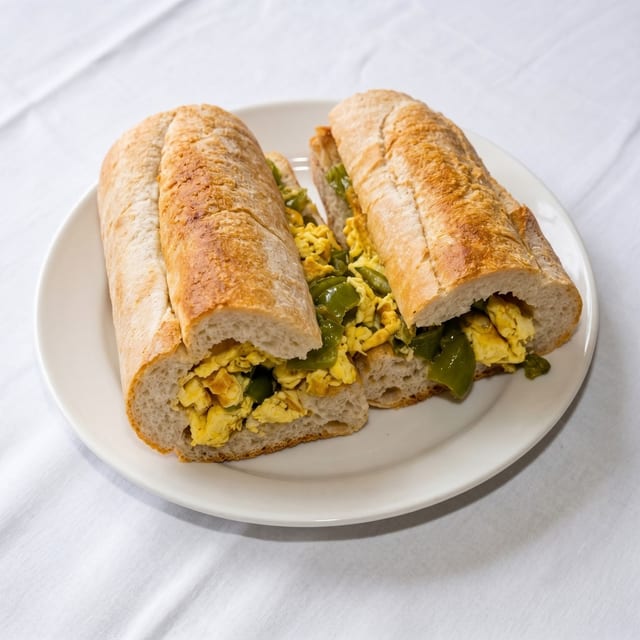 Peppers & Eggs Sandwich.