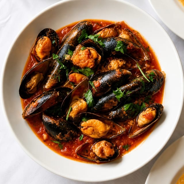 Mussels Marinara.