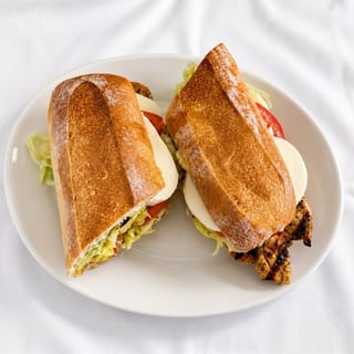 Grilled Chicken with Fresh Mozzarella & Tomato Sandwich