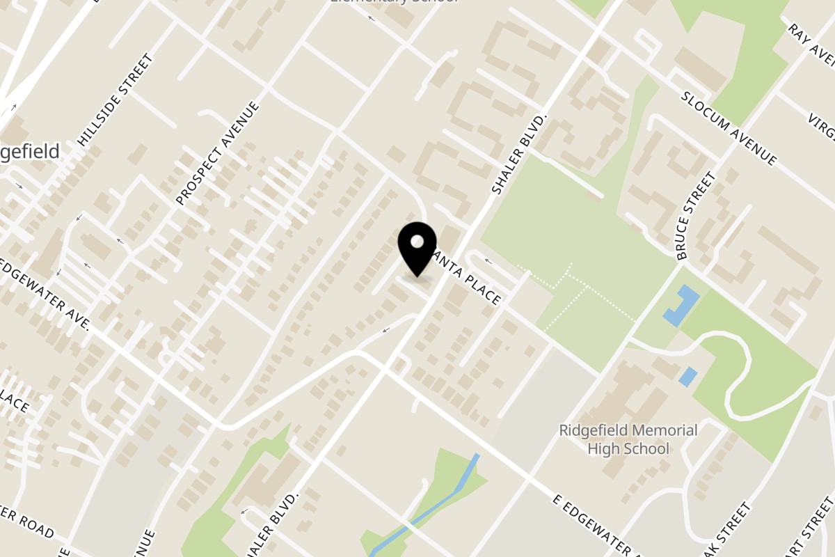 Map showing the location of Cafe Tivoli on 533 Shaler Blvd in Ridgefield